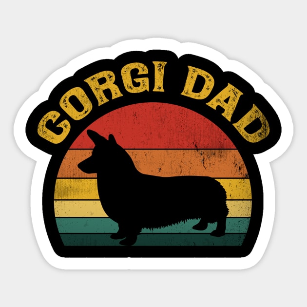 Corgi Vintage Retro Dog Mom Dad Lover Gift Sticker by blacks store